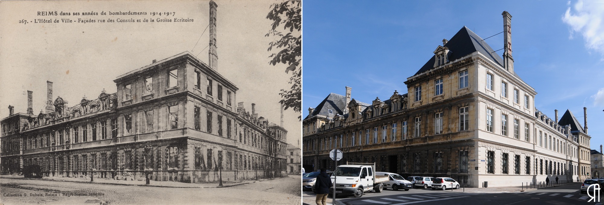 Arrière de l’Hôtel de Ville, rue de la Grosse Ecritoire