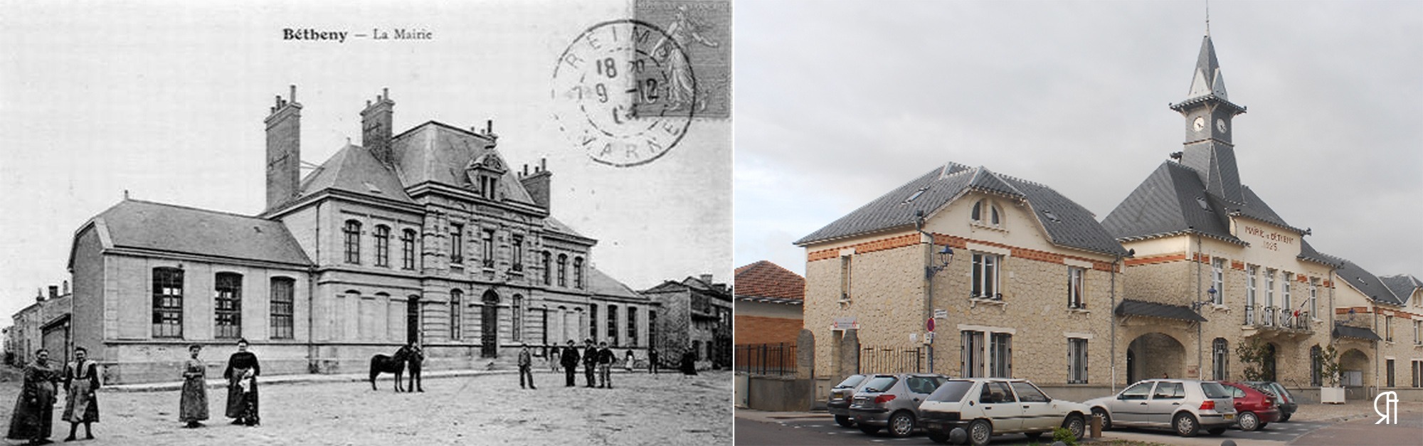 La mairie de Bétheny à trois époques