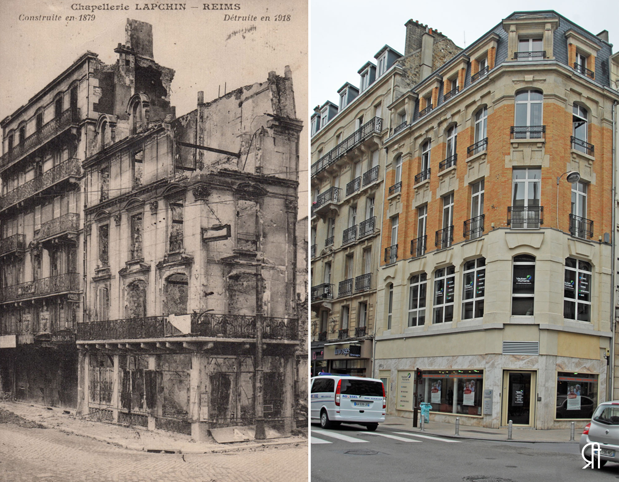 La Chapellerie Lapchin à l’angle de la rue de Talleyrand et de la rue du Cadran-St-Pierre