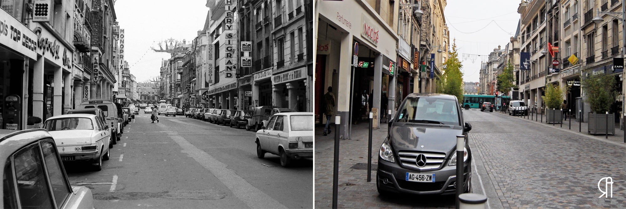 Rue de l’Etape et dans son prolongement : la rue du Cadran-Saint-Pierre