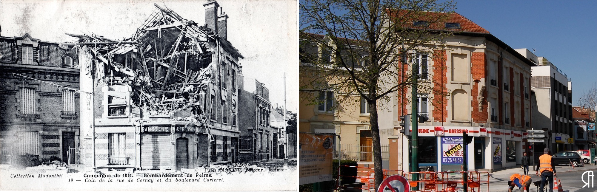 Angle de la rue de Cernay et du boulevard Carteret, la boulangerie Fresson