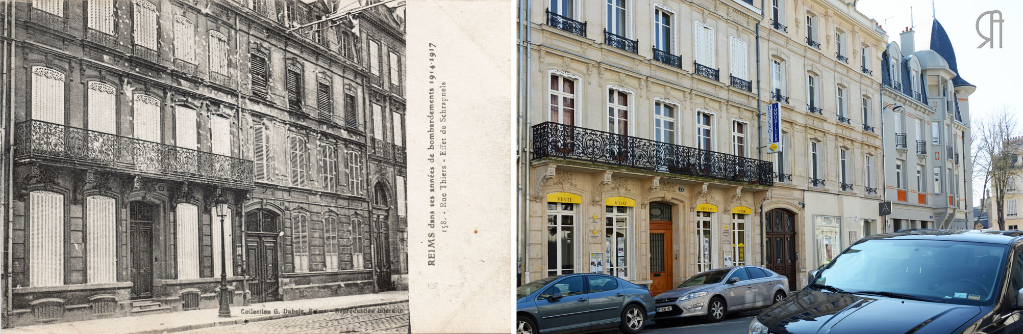 23 et 25 rue Thiers – Effets de Shrapnels