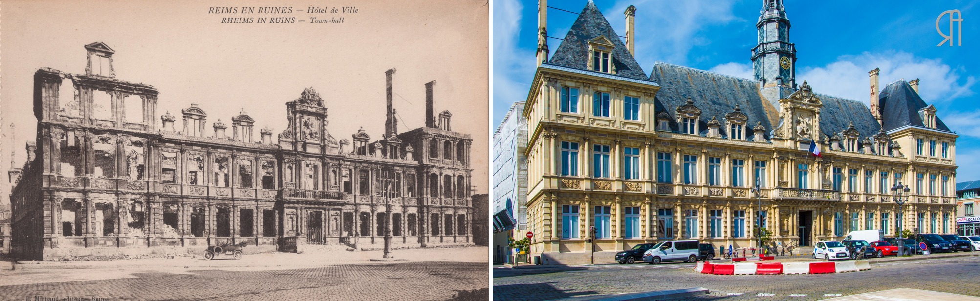 L’Hôtel de Ville en ruine