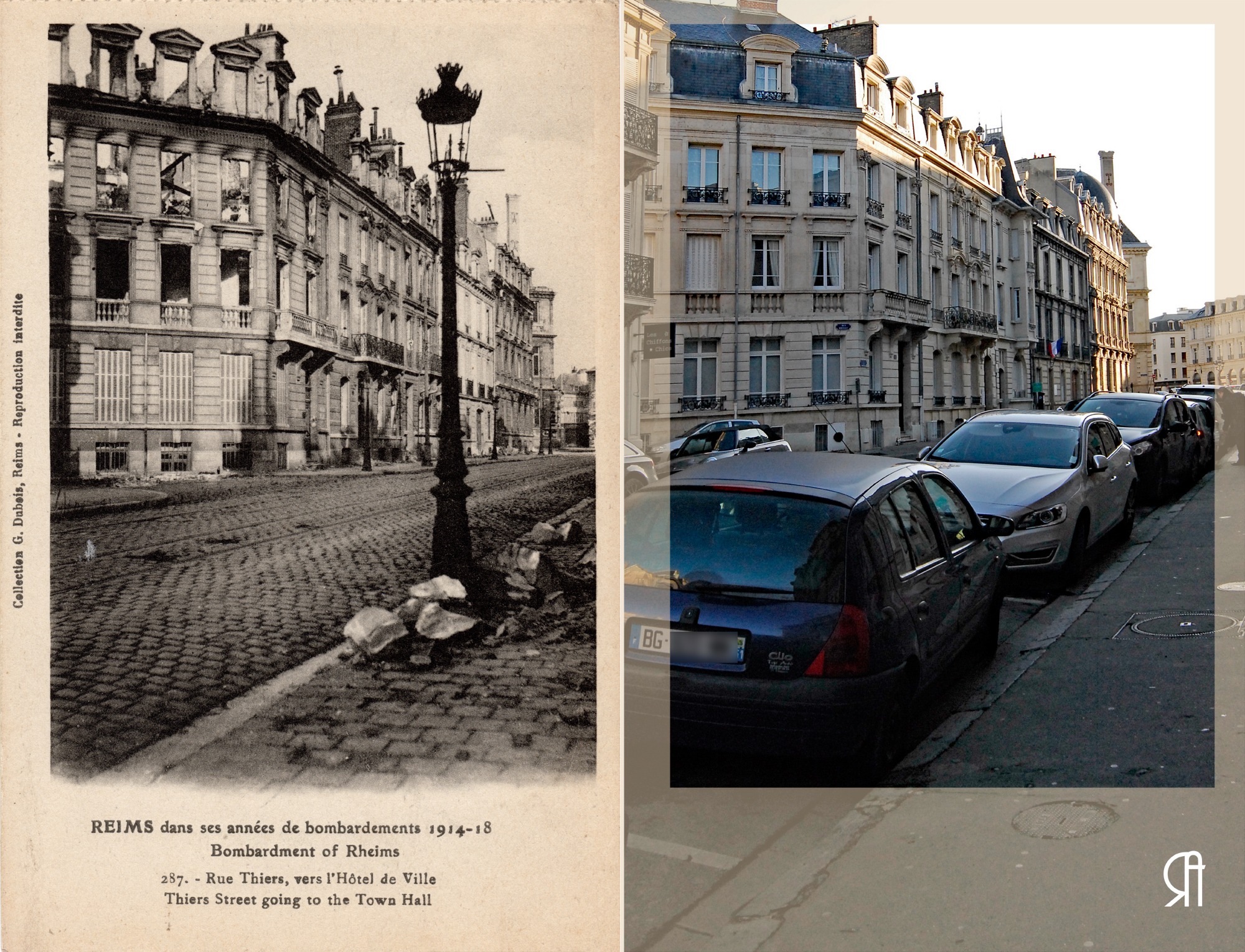 Rue Thiers à l’angle de la rue Rouillé