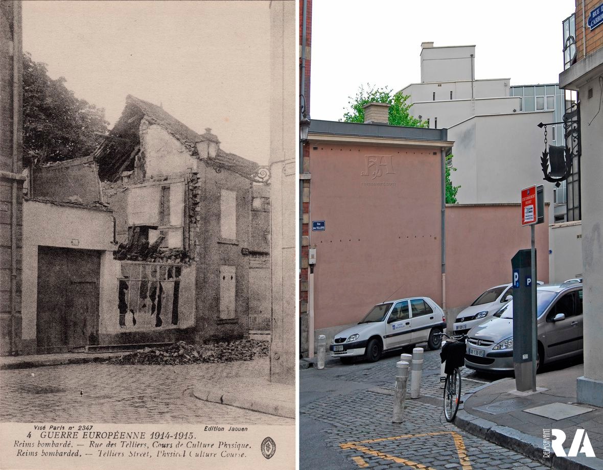 Rue des Telliers pendant la Grande Guerre