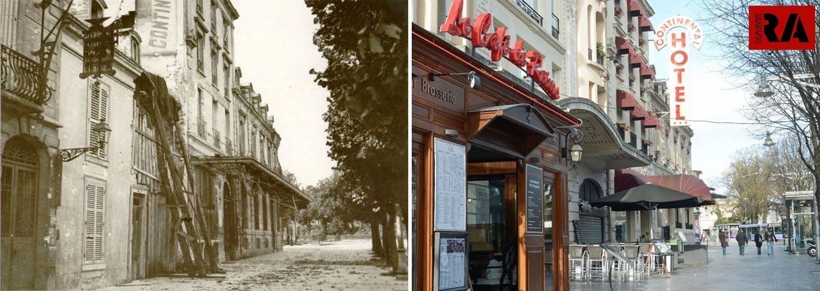 Le Continental en septembre 1917 et en 2014