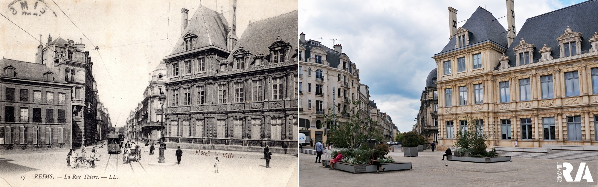 La rue Thiers depuis l’esplanade Simone Veil