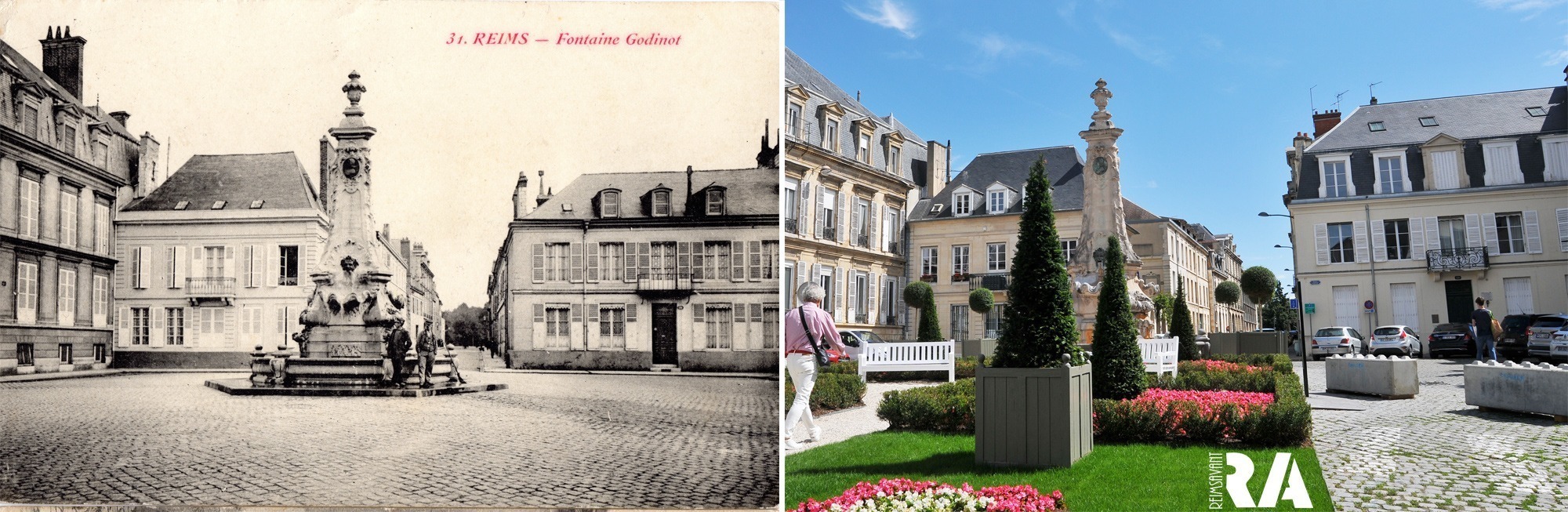 La place Godinot #2 : la fontaine de 1903