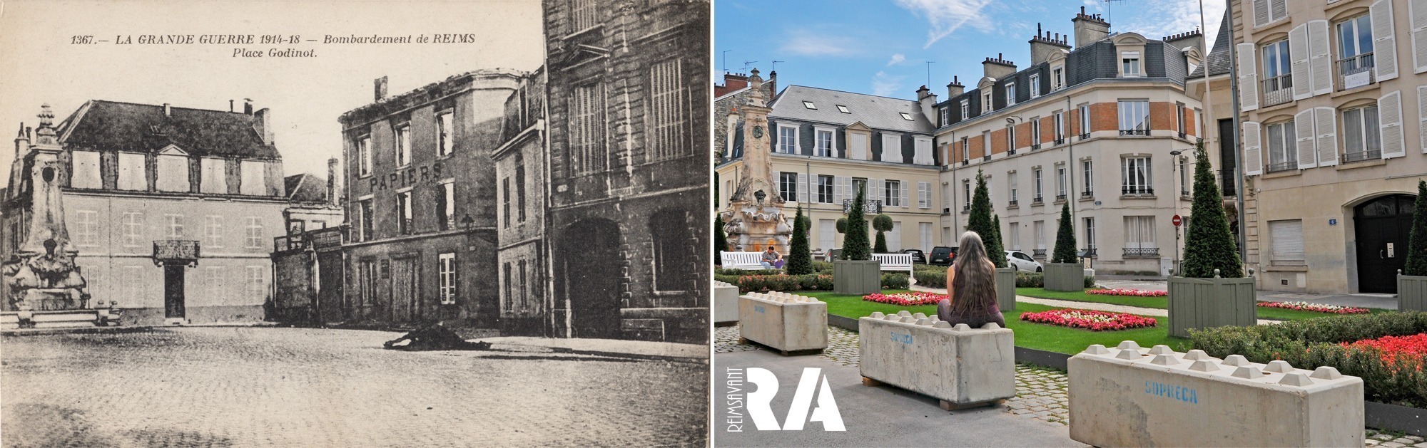 La place Godinot #3 : la fontaine et la Grande Guerre