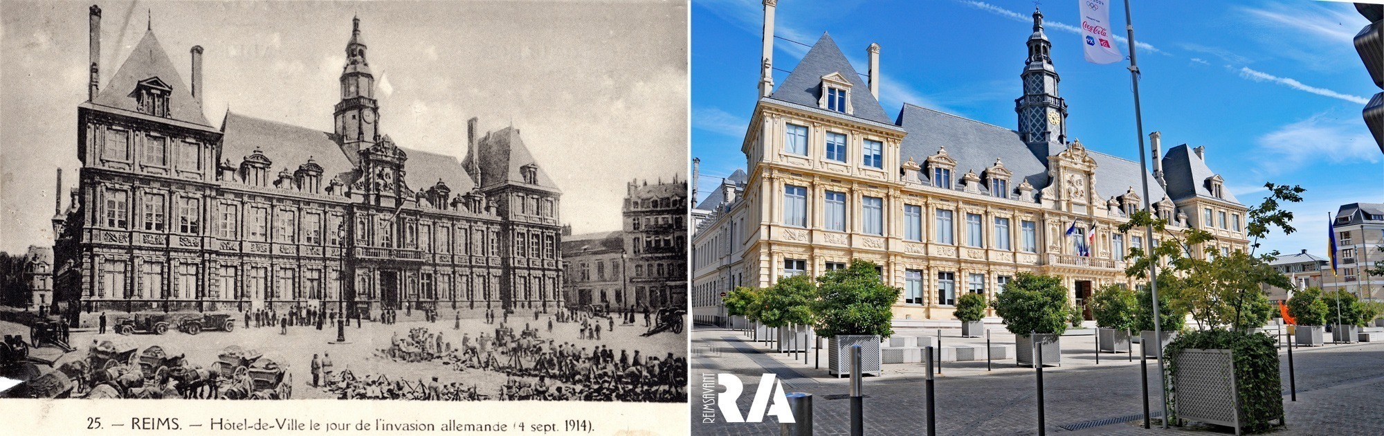 L’Hôtel de Ville le jour de l’invasion allemande du 4 septembre 1914