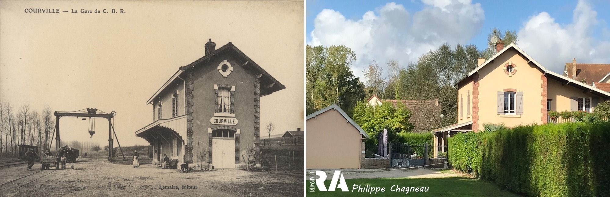 La gare du CBR de Courville