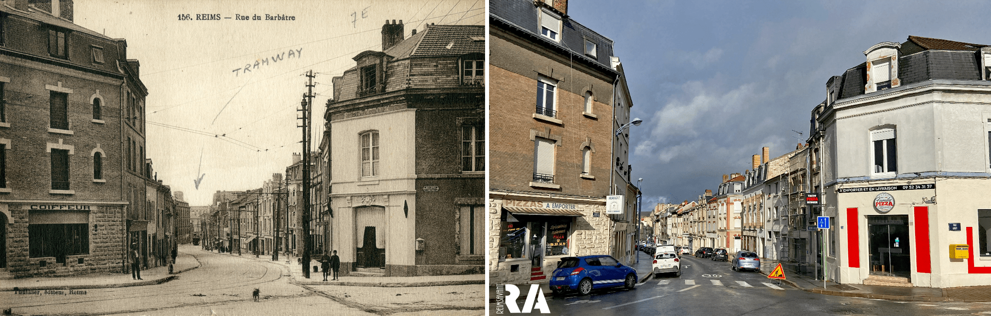 Rue du Barbâtre avant et après la Grande Guerre