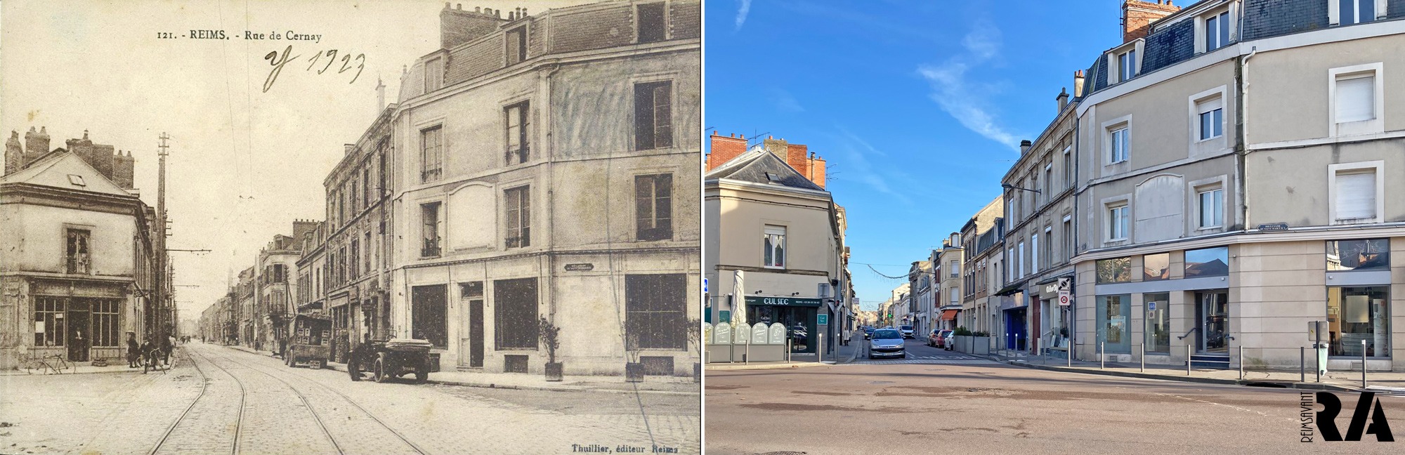 La rue de Cernay à l’angle du boulevard Carteret